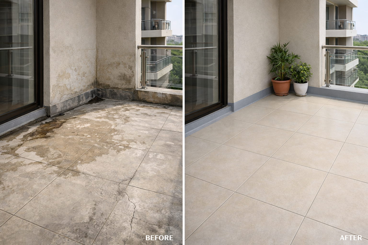 Balcony waterproofing